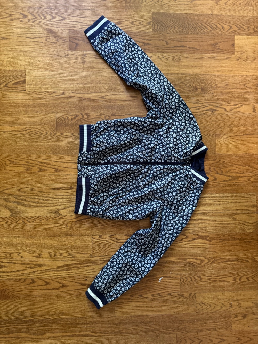 GAP Navy Blue Floral Bomber Jacket